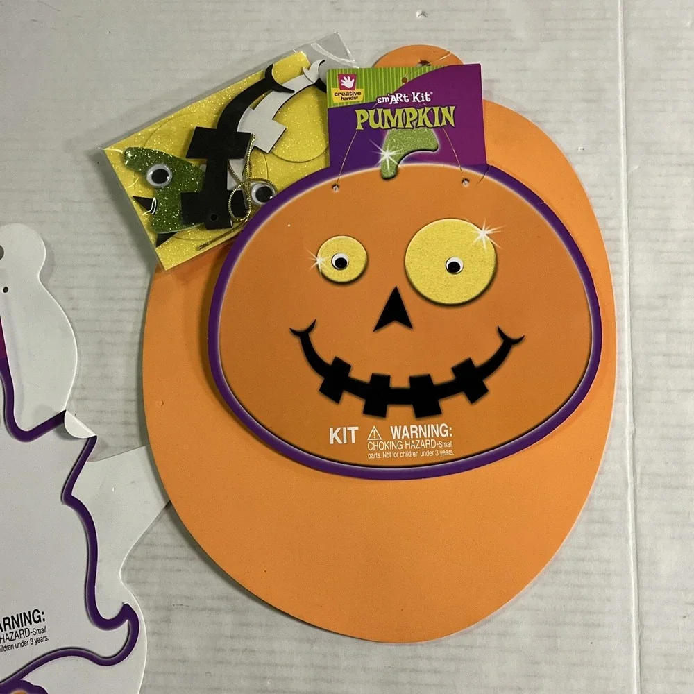 Vintage Fibre Craft Creative Hands smart Kit Make a Pumpkin Ghost 2007 NOS